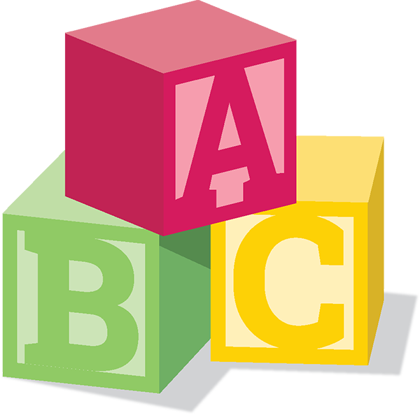 ABC_Blocks children's blocks in a stack
