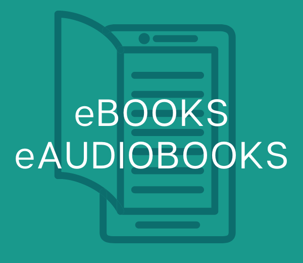a tablet icon that says ebooks and audiobooks